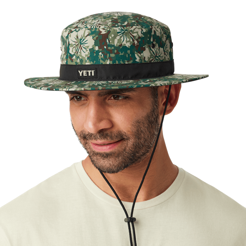 Hibiscus Print YETI® Logo Boonie Hat